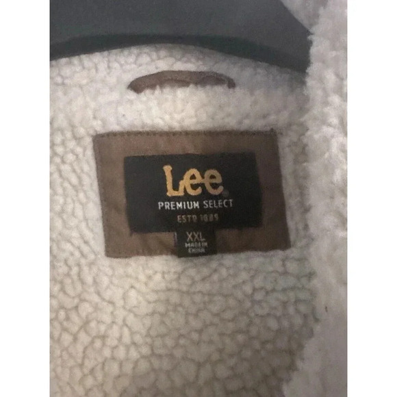 TAN LEE MEN'S SHERPA LINED CANVAS VEST XXL FLEECE WORKWEAR - Picture 6 of 11